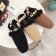 画像12: women's pearl with square head flat Mules shoes Flat Sandal Slipper flip-flops ファー＆パール付フラットミュール　サンダル　ミュールスリッパ (12)