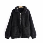 画像10:  women's new lamb fur coat soft plush cotton coat jacket　エコファーモコモコジャケットジップ　コート (10)