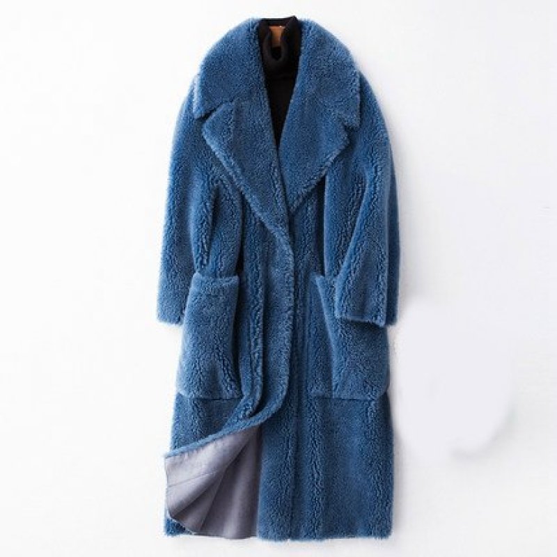 画像2:  women's  sheep shearing long coat jacket シープスキンロングファーコート (2)