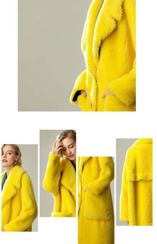 画像6:  women's  sheep shearing long coat jacket シープスキンロングファーコート (6)