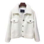 画像2:  women's  sheep shearing  fur hair short paragraph loose coatj  acket　シープスキンファージャケット　コート (2)