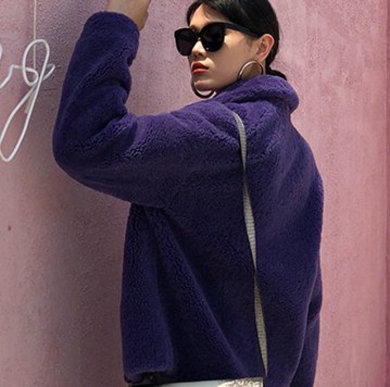 画像8:  women's  sheep shearing  fur hair short paragraph loose coatj  acket シープスキンファージャケット コート (8)