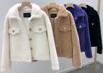 画像10:  women's  sheep shearing  fur hair short paragraph loose coatj  acket　シープスキンファージャケット　コート (10)