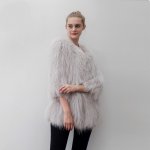 画像5: Women's Real Raccoon Fur Knitting Fur Coat リアルラクーンファーニットコート (5)