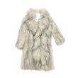 画像5: Women's Real Raccoon Fur Knitting Fur Coat Mix Color リアルラクーンファーニットコート (5)