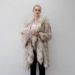 画像3: Women's Real Raccoon Fur Knitting Fur Coat Mix Color リアルラクーンファーニットコート (3)