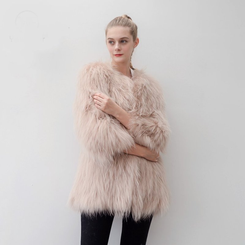 画像4: Women's Real Raccoon Fur Knitting Fur Coat リアルラクーンファーニットコート (4)