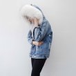 画像2: Real Fox Fur Real Fur Liner Denim Jeans Jacket Coat リアルフォックスフ&ライナー付デニムＧジャンコート (2)