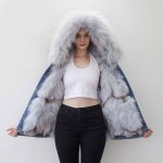 画像11: Real Fox Fur Real Fur Liner Denim Jeans Jacket Coat リアルフォックスフ&ライナー付デニムＧジャンコート (11)