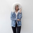 画像3: Real Fox Fur Real Fur Liner Denim Jeans Jacket Coat リアルフォックスフ&ライナー付デニムＧジャンコート (3)