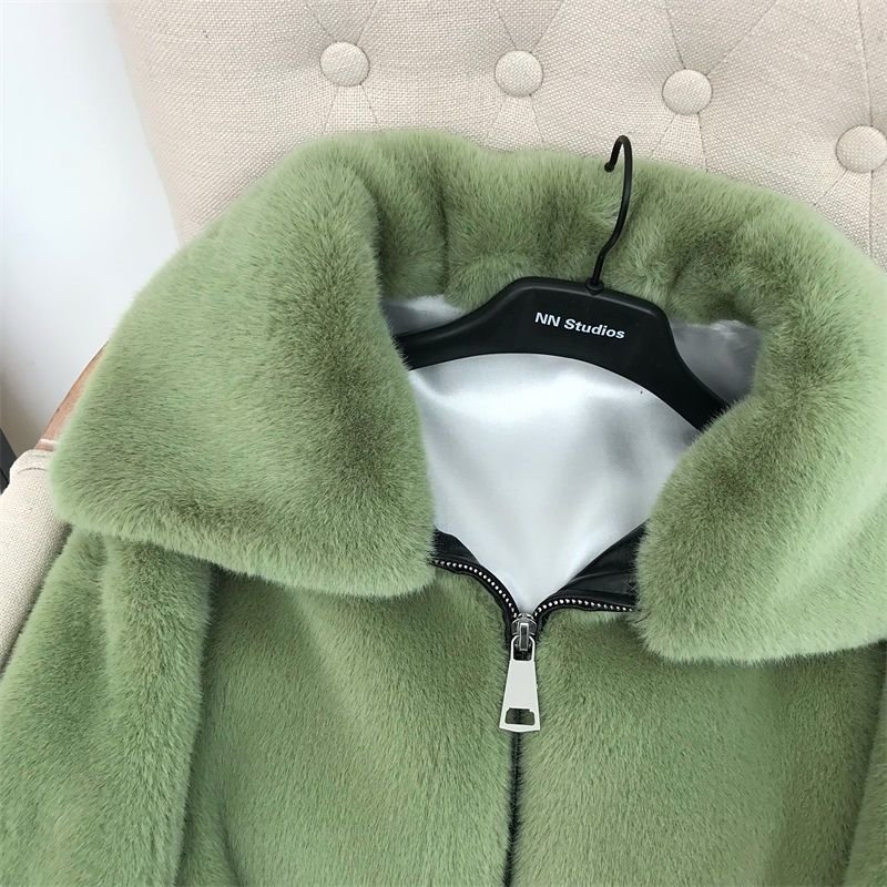 画像17:  women's fake fur Oversized blouson coat  jacket エコファーフェイクファーモコモコオーバーサイズブルゾン ジャケット コート (17)