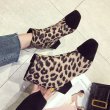 画像2: women's suede leopard print Martin boots side zipper boots レオパード　ヒョウ柄プリントブーツ ショートブーツ　ブーティ (2)