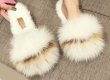 画像2: women's flat round head baotou half slippers rabbit fur fox fur slippers flip-flops 　フォックス＆ラビットファーサンダル　ミュールスリッパ (2)