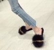 画像7: women's flat round head baotou half slippers rabbit fur fox fur slippers flip-flops 　フォックス＆ラビットファーサンダル　ミュールスリッパ (7)