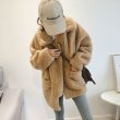 画像4: loose lamb sheep shearing fluffy fur coat  jacket　シープスキンオーバーサイズコート　ジャケット (4)