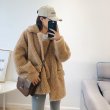 画像5: loose lamb sheep shearing fluffy fur coat  jacket　シープスキンオーバーサイズコート　ジャケット (5)