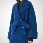 画像4: women’s wool thick warm coat  jacket　ウエストベルトウールコート　ジャケット (4)