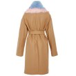 画像3: women’s  luxury fur collar camel double-faced coat jacket　リアルフォックス＆シープスキンファー襟付コート　ジャケット (3)