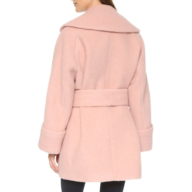 画像8: women’s wool thick warm coat  jacket ウエストベルトウールコート ジャケット (8)