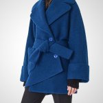 画像9: women’s wool thick warm coat  jacket　ウエストベルトウールコート　ジャケット (9)