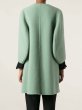 画像5: women’s   light green long section large pocket loose  wool warm coatシンプルノーカラーライムグリーンコート　ジャケット (5)