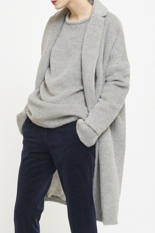 画像6: women’s  alpaca wool Slim long coat  シンプルアルパカロングコート ジャケット (6)