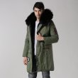 画像2: メンズワッペン付 メンズ Mens Real Fox Fur Real Fur Liner Hoodie Military Coat Long リアルファーフード&ライナー付ミリタリーモッズコート (2)