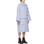 画像2: women’s asymmetric jacket single-breasted large pocket wool long coat アシンメトリ大きなポケットがポイントのロングコート　ジャケット (2)