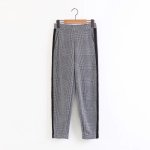 画像2: 　side of the hit color grid was thin casual pantsチェックライン入りオシャレなパンツ (2)