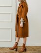 画像4: women’s Dropped Shoulder Sleeve buckle belt long coat バックルベルトロングコート　ジャケット (4)