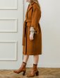 画像4: women’s Dropped Shoulder Sleeve buckle belt long coat バックルベルトロングコート　ジャケット (4)