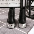画像6: women's ankle boots Martin boots シルバーメタリックヒールショートブーツ　ブーティ (6)