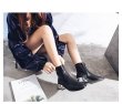 画像3: women's ankle boots Martin boots シルバーメタリックヒールショートブーツ　ブーティ (3)