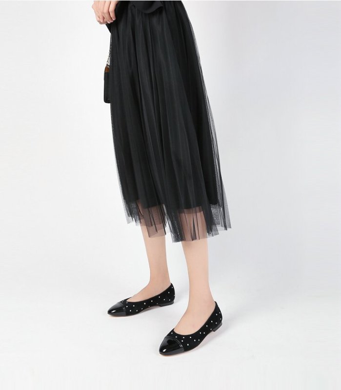 画像5: Women’s small fragrance pearl ballet shoes  flat shoes ちいさなパールがポイントフラットパンプス バレーシューズ (5)