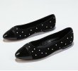 画像2: Women’s small fragrance pearl ballet shoes  flat shoes ちいさなパールがポイントフラットパンプス バレーシューズ (2)