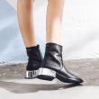 画像5: women's ankle boots Martin boots シルバーメタリックヒールショートブーツ　ブーティ (5)