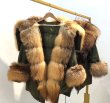 画像12: Women's Real Silver & Red Fox Fur Military Down Angel Wing Coat  リアルシルバーフォックスファー ミリタリー アーミー モッズ ダウン エンジェルウィング コート (12)