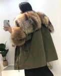 画像14: Women's Real Silver & Red Fox Fur Military Down Angel Wing Coat  リアルシルバーフォックスファー ミリタリー アーミー モッズ ダウン エンジェルウィング コート (14)