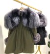 画像11: Women's Real Silver & Red Fox Fur Military Down Angel Wing Coat  リアルシルバーフォックスファー ミリタリー アーミー モッズ ダウン エンジェルウィング コート (11)