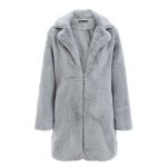 画像7: Women's Faux Eco Rabbit Fur Jacket Coat  エコファーテーラードジャケット型コート (7)