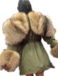 画像16: Women's Real Silver & Red Fox Fur Military Down Angel Wing Coat  リアルシルバーフォックスファー ミリタリー アーミー モッズ ダウン エンジェルウィング コート (16)