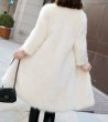 画像5: Women's eco fur fox fur long Coat  エコファーVネックロングコート (5)