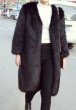 画像4: Women's eco fur fox fur long Coat  エコファーVネックロングコート (4)