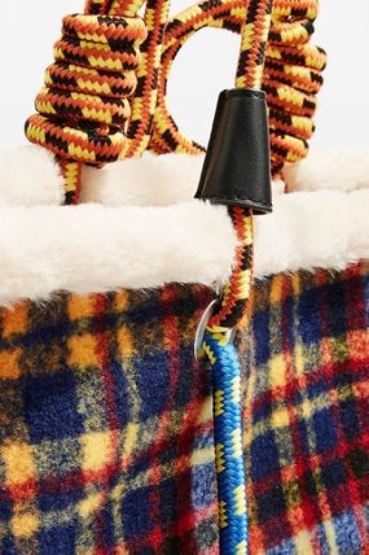 画像6: ブランケット ボア ムートン フェイクシープスキン ロープトートバッグ Blanket Rope Tote Bag ペットバッグ (6)