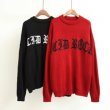 画像2: Men smile sweater loose little devil face Unisex Sweater ユニセックス男女兼用デビルスマイル編み込みセーター (2)