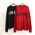 画像2: Men smile sweater loose little devil face Unisex Sweater ユニセックス男女兼用デビルスマイル編み込みセーター (2)
