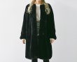 画像2: Women's rabbit eco fur  long Coat  エコファーノーカラーロングコート (2)