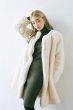 画像6: Women's rabbit eco fur  long Coat  エコファーノーカラーロングコート (6)