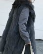 画像8: Women's Real fox fur Suit collar Party overcoming Windbreaker fur coat リアルフォックスファーミリタリーアーミーモッズロング4パターン着用可能なコート (8)