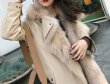 画像16: Women's Real fox fur Suit collar Party overcoming Windbreaker fur coat リアルフォックスファーミリタリーアーミーモッズロング4パターン着用可能なコート (16)